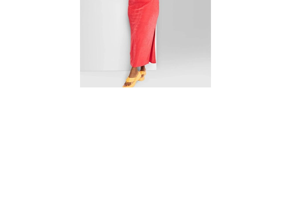 Vestido longo vermelho com amarração e comprimento longo colado ao corpo Wild Fable feminino