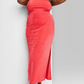 Vestido longo vermelho com amarração e comprimento longo colado ao corpo Wild Fable feminino