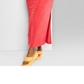 Vestido longo vermelho com amarração e comprimento longo colado ao corpo Wild Fable feminino