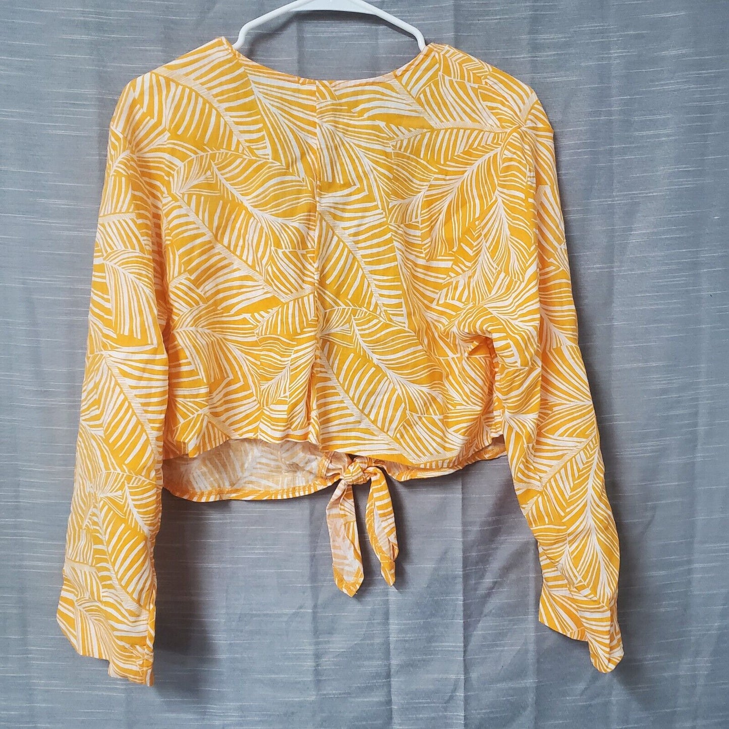 Blusa laranja com amarração frontal Shade &amp; Shore para mulheres, tamanho GG