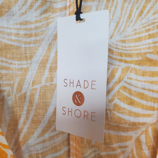 Blusa laranja com amarração frontal Shade &amp; Shore para mulheres, tamanho GG