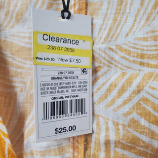 Blusa laranja com amarração frontal Shade &amp; Shore para mulheres, tamanho GG