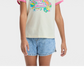 Camiseta feminina Cat &amp; Jack de manga curta branca com estampa de anel, tamanho XXG Plus