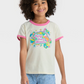 Camiseta feminina Cat &amp; Jack de manga curta branca com estampa de anel, tamanho XXG Plus