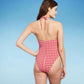 Wild Fable Maiô Feminino Vermelho Halter Perna Alta Estilo Atrevido Tamanho XXS