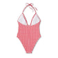 Wild Fable Maiô Feminino Vermelho Halter Perna Alta Estilo Atrevido Tamanho XXS