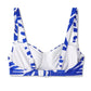 Top de biquíni feminino Kona Sol azul com aro, tamanho 22