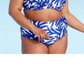 Top de biquíni feminino Kona Sol azul com aro - tamanho 18