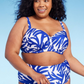 Top de biquíni feminino Kona Sol azul com aro - tamanho 18