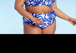 Top de biquíni feminino Kona Sol azul com aro - numeração americana 24 Plus Regular