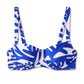Top de biquíni feminino com aro Kona Sol azul - tamanho 14