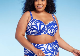 Top de biquíni feminino com aro Kona Sol azul - tamanho 14