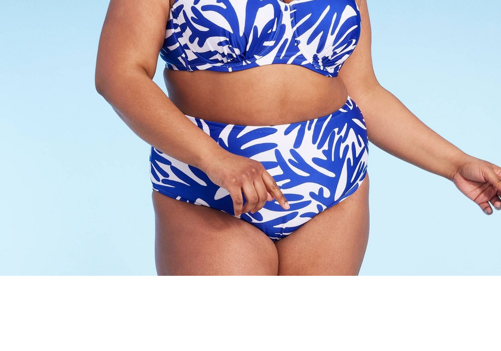 Top de biquíni feminino com aro Kona Sol azul - tamanho 14