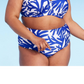 Top de biquíni feminino Kona Sol com aro azul, tamanho 16