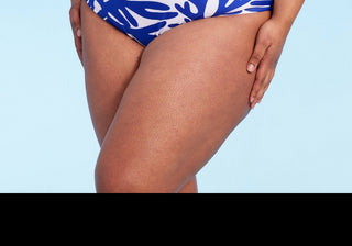 Calcinha de biquíni feminina Kona Sol de cintura alta, azul, tamanho 1X