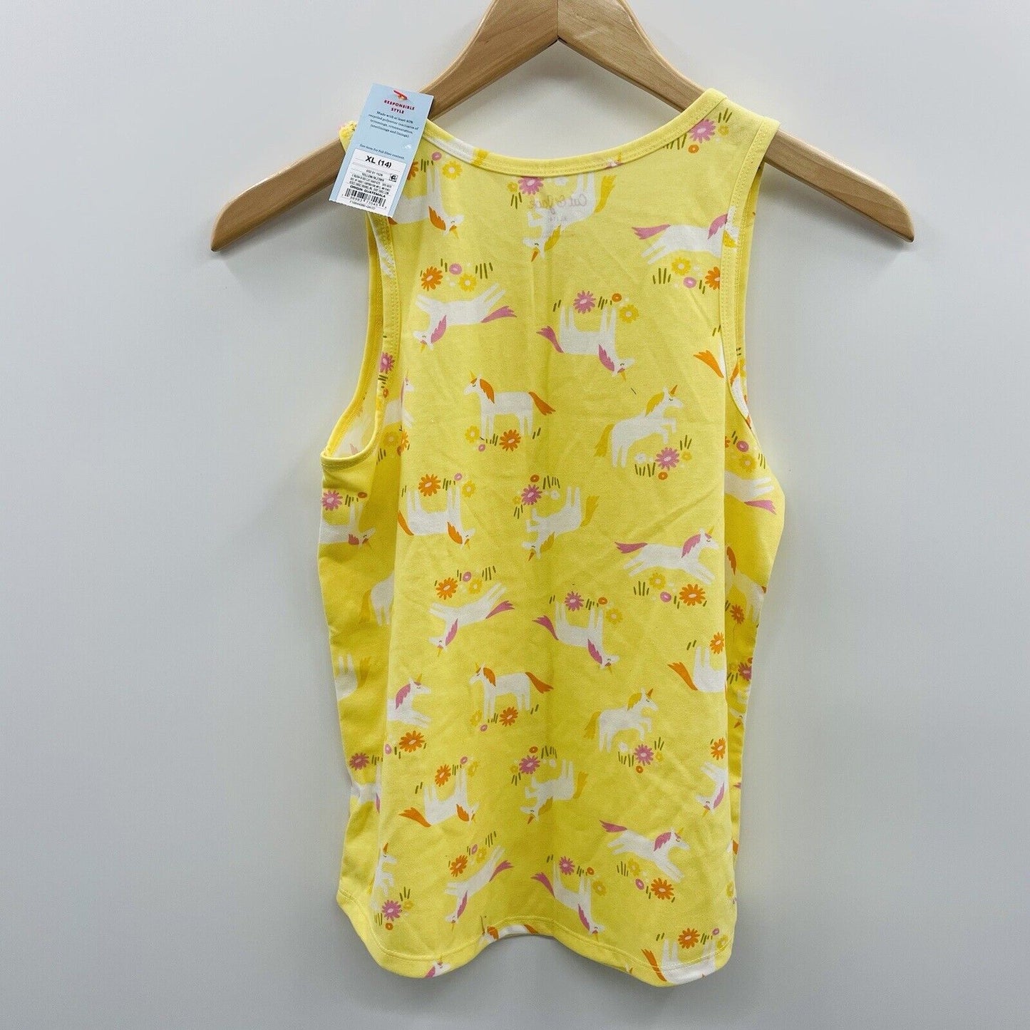 Regata amarela com ajuste relaxado para meninas Cat &amp; Jack XL