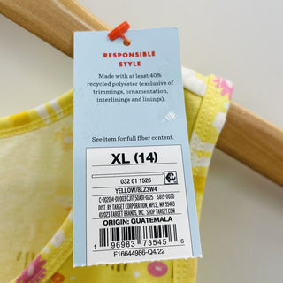 Regata amarela com ajuste relaxado para meninas Cat &amp; Jack XL