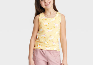 Regata Cat &amp; Jack Yellow Girls Relaxed Fit, tamanho P