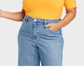 Blusa feminina Ava &amp; Viv em manga laranja, corte slim, gola coração, tamanho 2X