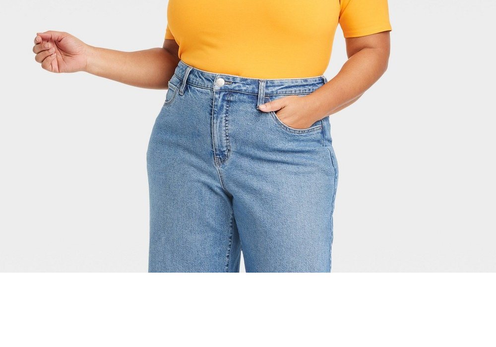 Blusa feminina Ava &amp; Viv em manga laranja, corte slim, gola coração, tamanho 2X