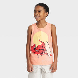 Camiseta regata com estampa de dinossauro para meninos - Cat &amp; Jack™ Pêssego Laranja P