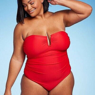 Maiô Kona Sol com cobertura total em vermelho - tamanho 17 feminino