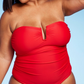 Maiô Kona Sol com cobertura total em vermelho - tamanho 17 feminino