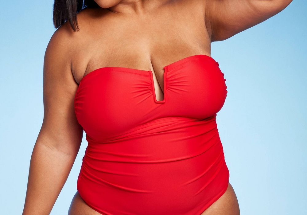 Maiô Kona Sol com cobertura total em vermelho - tamanho 17 feminino