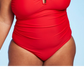Maiô Kona Sol com cobertura total em vermelho - tamanho 17 feminino