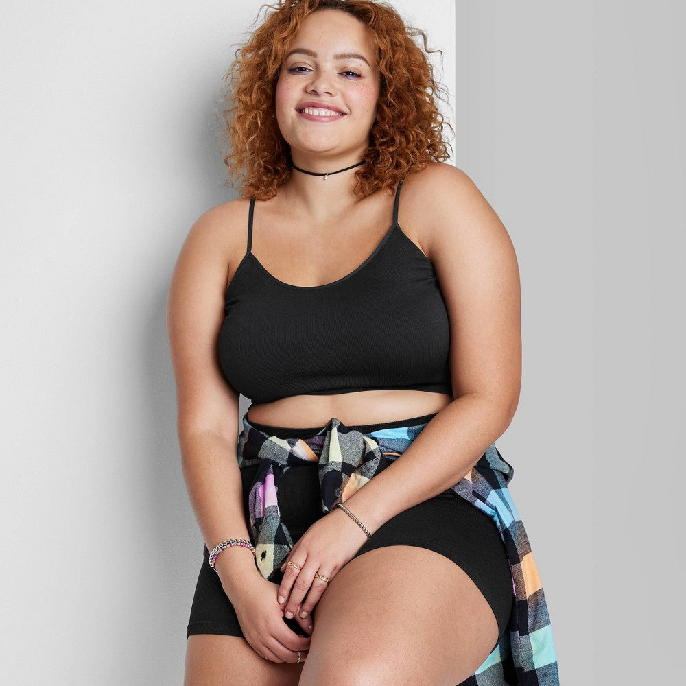Regata feminina preta sem costura da Wild Fable - tamanho XXL