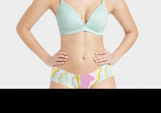 Sutiã Auden de renda verde sem aro, tamanho 38D, feminino