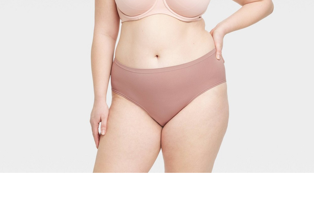 Roupa íntima hipster sem costura feminina Auden, roxa, tamanho XXL