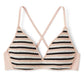 Top de biquíni bralette de crochê listrado marrom Wild Fable feminino tamanho P