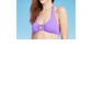 Top de biquíni feminino Wild Fable XXS com estampa de coração roxo