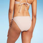 Calcinha de biquíni feminina Wild Fable XS marrom com amarração lateral Cheeky