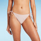 Calcinha de biquíni feminina Wild Fable XS marrom com amarração lateral Cheeky