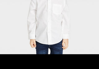Camisa Oxford Branca para Meninos - Cat &amp; Jack Manga Longa Tamanho 12M