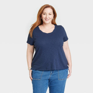Camiseta feminina Knox Rose Blue manga curta tamanho XXL