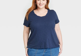 Camiseta feminina Knox Rose Blue manga curta tamanho XXL