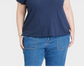 Camiseta feminina Knox Rose Blue manga curta tamanho XXL