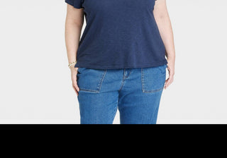 Camiseta feminina Knox Rose Blue manga curta tamanho XXL