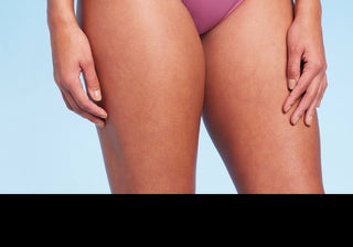 Calcinha de biquíni feminina Shade &amp; Shore rosa de cintura alta, tamanho G