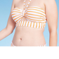 Top de biquíni feminino Shade &amp; Shore com decote em forma de fechadura laranja e levemente forrado, tamanho 36C