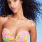 Top de biquíni feminino Shade &amp; Shore com decote em V e estampa floral multicolorida, tamanho 32B