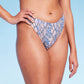 Calcinha de biquíni feminina Cheeky da Shade &amp; Shore, azul, cobra, tamanho XL