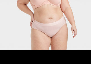 Roupa íntima hipster feminina Auden de algodão elástico rosa, tamanho 2X