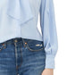 Blusa CeCe Feminina Azul com Decote Amarrado, Tamanho Médio