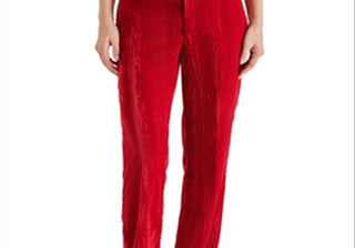 Calça Steve Madden Mercer Crushed Velvet Vermelha