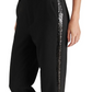 Calça flare Steve Madden Waverly com listras de lantejoulas e listras pretas