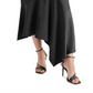 Saia midi assimétrica de cetim Lucille Steve Madden, preta